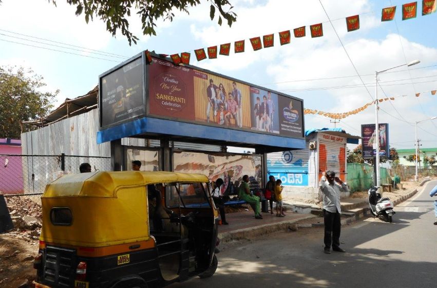 Book Bus Shelter Advertising Online in Bangalore, Hoardings Company Bangalore, Flex Banner Karnataka